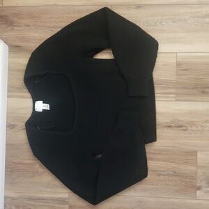 Black Square Neck Sweater